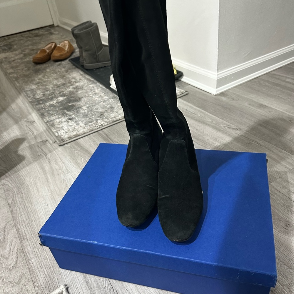 Stuart Weitzman Black Heeled Boots